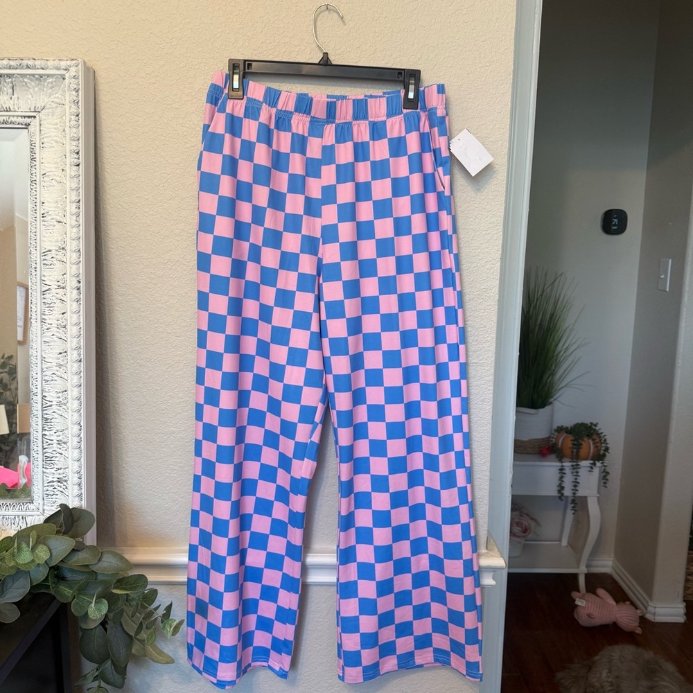 Large Plaid Pants High Rise trousers - Picture 8 of 13